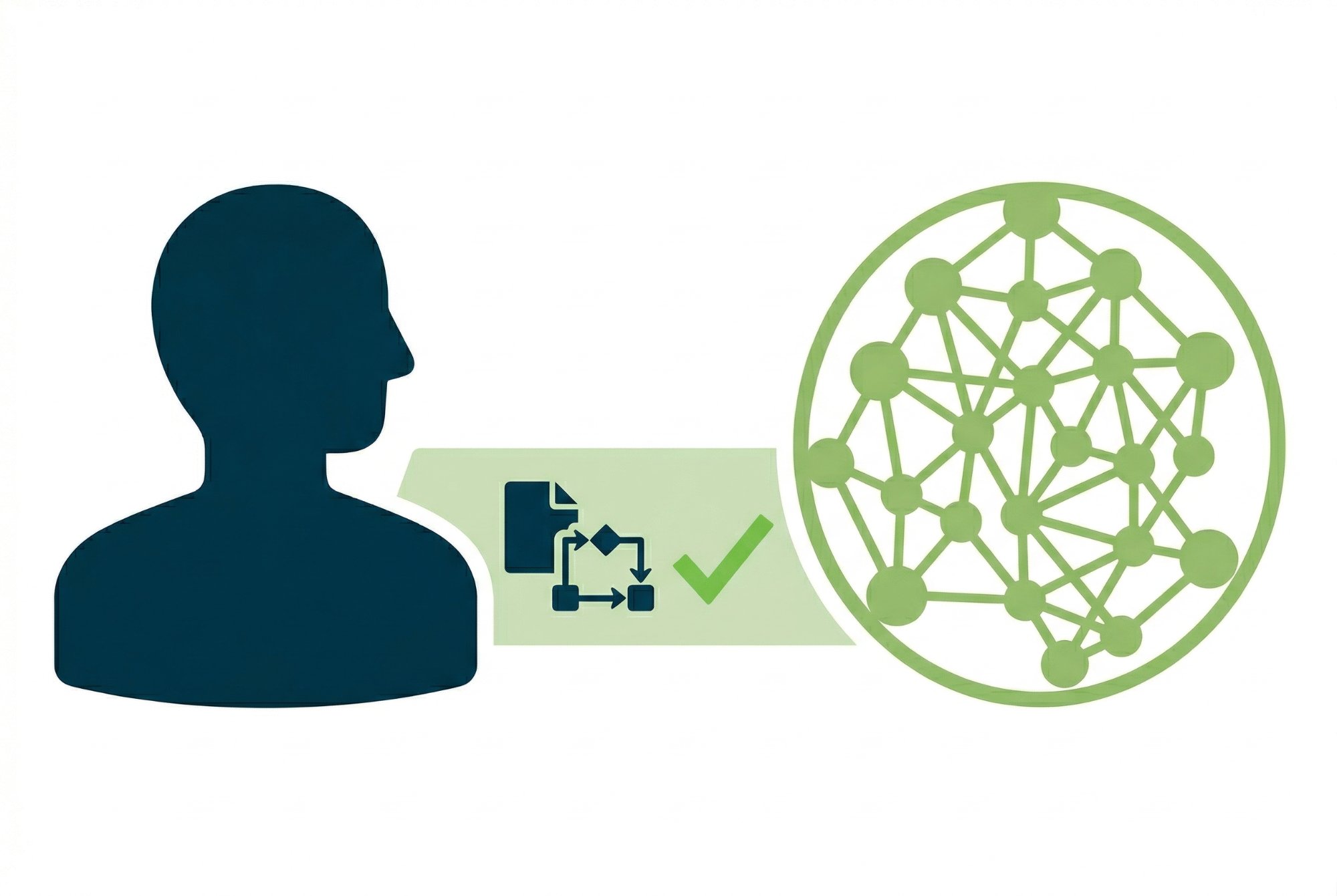 Mensch und KI-Assistent arbeiten gemeinsam